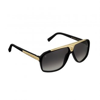 LOUIS VUITTON Metal Monogram Clockwise Sunglasses Z1595E Black 1105570